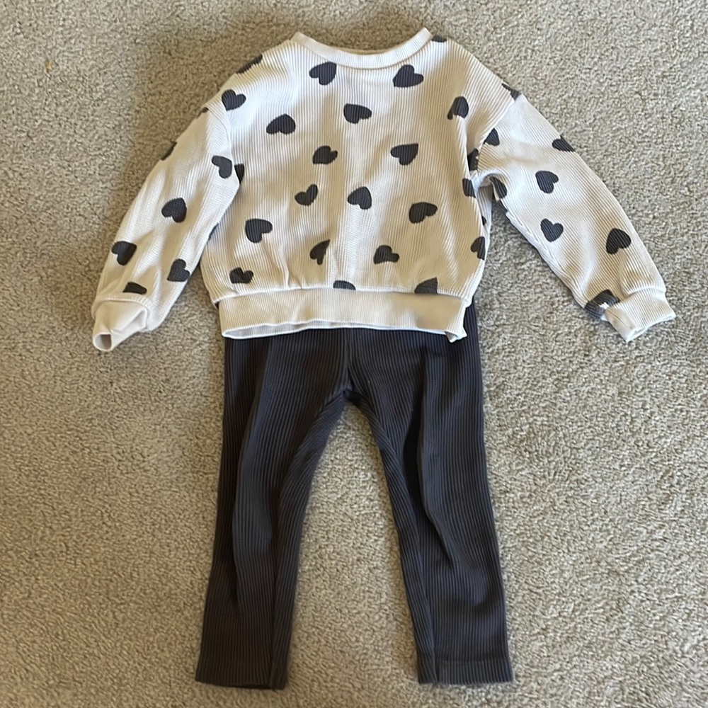 NWOT Zara Sweatshirt & Legging Set